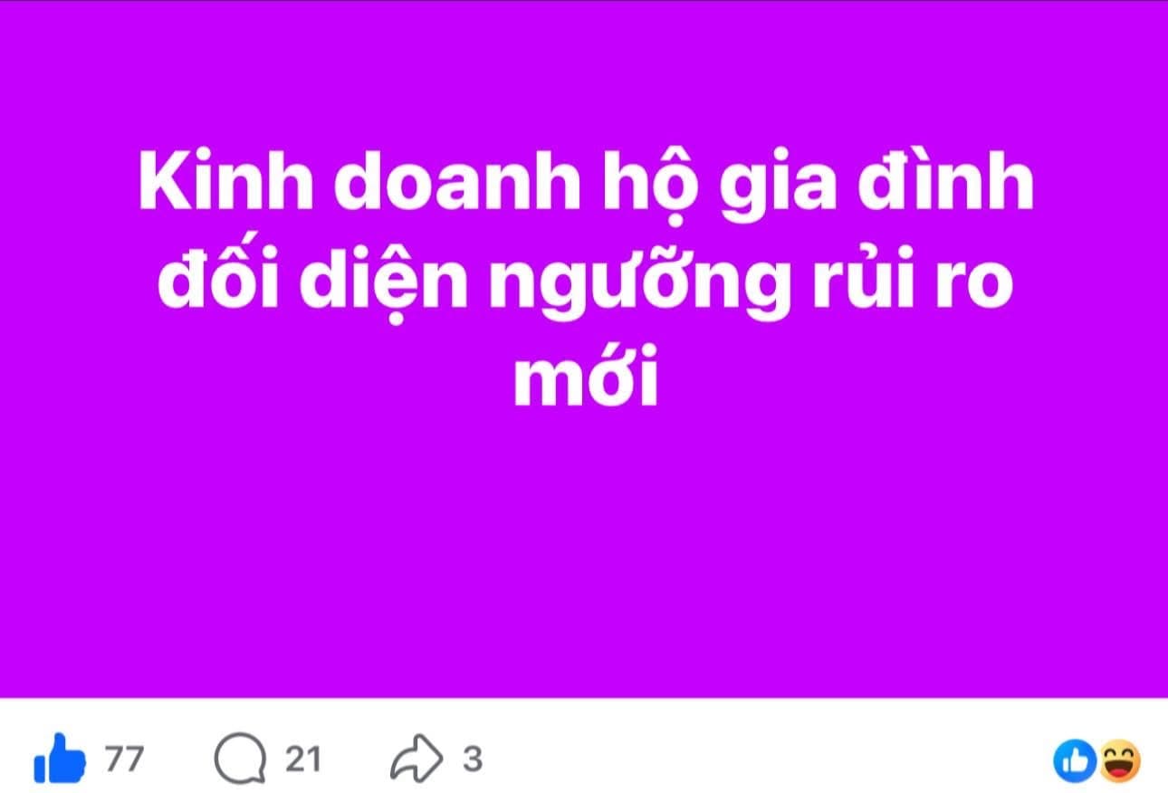 Nỗi lòng hộ kinh doanh vs thuế 2026